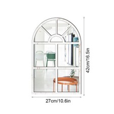 White Wooden Decorative Mirror