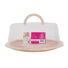 Cake Saver Storage Box Clip On Lid Carry Handle Round Portable Container 