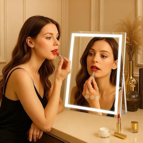 Vanity mirror with - with, lights