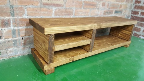 Stand unit solid rustic - tv, unit/solid