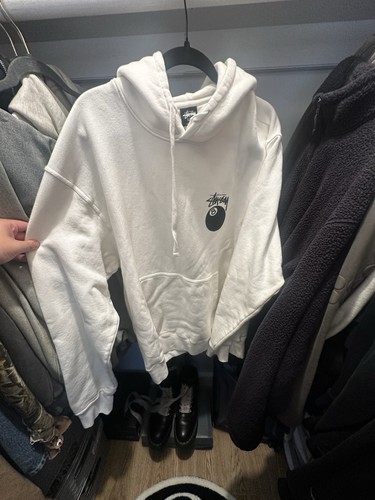 Stussy 8ball hoodie white - stussy,