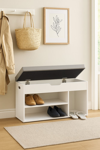 Shoe storage bench with - shoe, /
