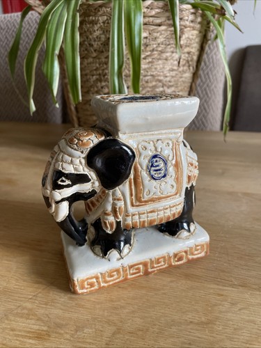 Elephant ceramic decor - ceramic, statue