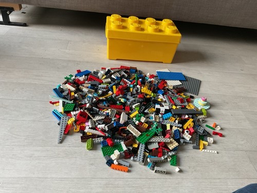 Yellow lego storage - yellow, box