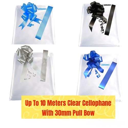10m clear cellophane - -,
