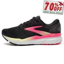 Brooks Ghost 16 Womens Running Shoes Fitness Workout Gym Trainers Black