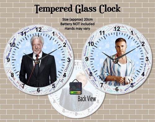 20cm tempered glass - 20cm, clock