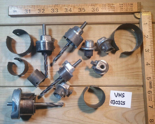 Vintage hole saw - saw, arbors