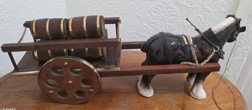 Shire horse and cart the - and,