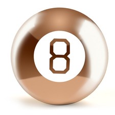 Wicked Gizmos Magic 8 Ball Retro Fortune Telling Novelty Gift Rose Gold