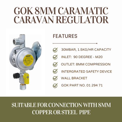 Truma bulkhead gas regulator - bulkhead,
