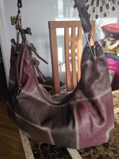 Gianni conti Soft Supple Brown Burgundy Shoulder Bag