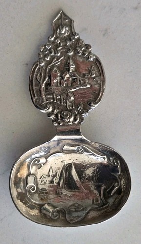 Antique silver tea - antique, caddy