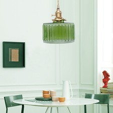 Retro Green Glass Ceiling Light Shade Art Pendant Light Lampshade Lighting Loft