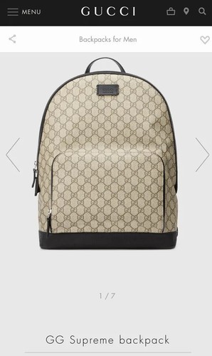 Gucci supreme backack used - gg,