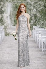 Aidan Mattox Gown sz 6 Silver