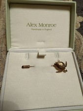 Alex Monroe Gold Plated Sterling Silver Sea Turtle Pin Brooch DISCONTINUED