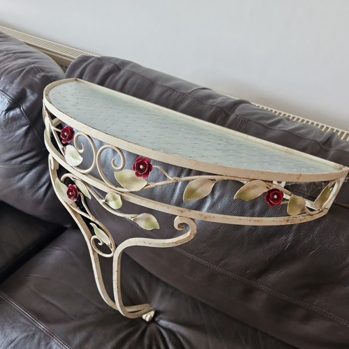 1950s wrought iron - iron, console