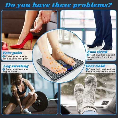 Electric foot massager pad ems - foot,