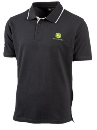 John deere black polo shirt - john,