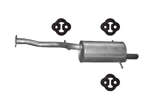 Exhaust rear silencer for - exhaust, silencer+