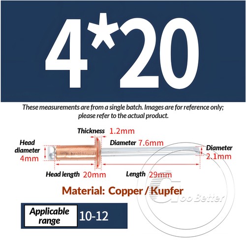 Copper steel open - open, blind
