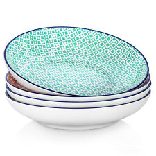 vancasso MACARON Pasta Bowl Set of 4 Porcelain Salad Bowl 34OZ Larg Serving Bowl