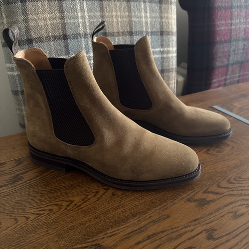 Loake tobacco suede chelsea - tobacco,