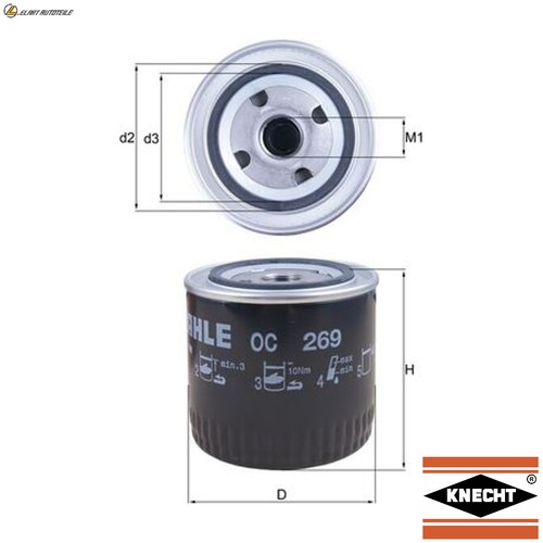 Oil filter 269 for - filter,
