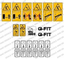 JCB TELEHANDLER LOADALL SAFETY WARNING DECAL STICKER SET