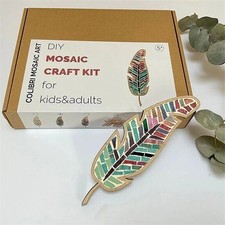 DIY Mosaic Craft Kit, Mosaic Feather Art Crafts Making Kit for Kids & Adults NEW