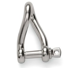 Twisted Shackle 316 A4 Stainless Steel 4 5 6 8 10 12mm D Shackle Dee Lock Marine