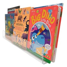 Heavy Duty Acrylic Magazine or Book Shelf Wall Rack - 600mm Wide (DS96)