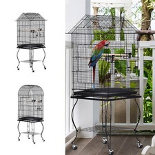Large Bird Cage Pet Aviary Parrot Macaw Cockatiel Finch Feeding Stand Perch Home