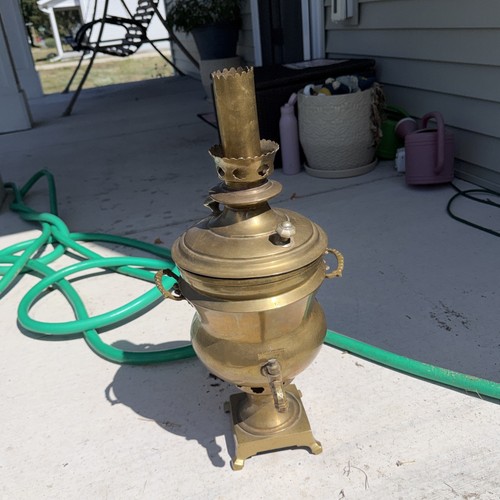 Vintage russian brass samovar - russian,