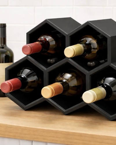 Stackable hexagon black - hexagon,