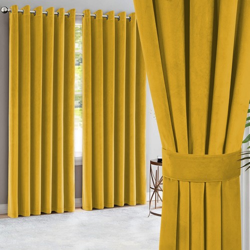 Heavy velvet curtains eyelet - velvet,