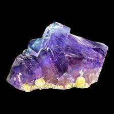 Purple fluorite crystal with