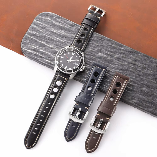Vintage rally leather watch - leather,