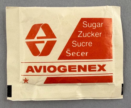 Aviogenex airline sugar - sugar, packet
