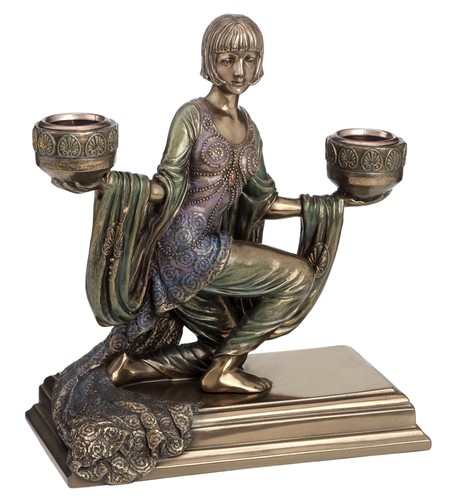 Art deco lady candle - deco, holders
