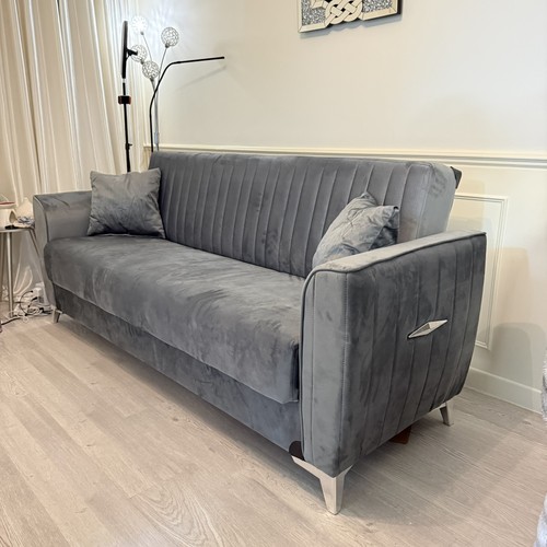 Tual grey sofa bed - sofa, 3