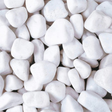 White Pebbles Decorative Stones 20-40mm Bag Garden Borders Polybag Approx 20kg