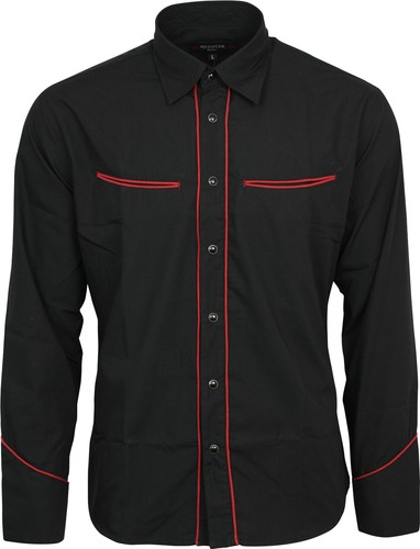 Relco plain black western - black,