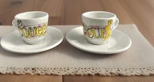 NUOVA POINT Italy Espresso 2 Cherub Angels Cups/2 Saucers (4-pc)