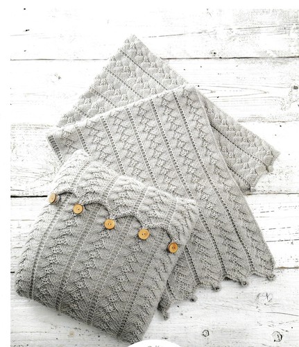 Aran cushion cover blanket - &,