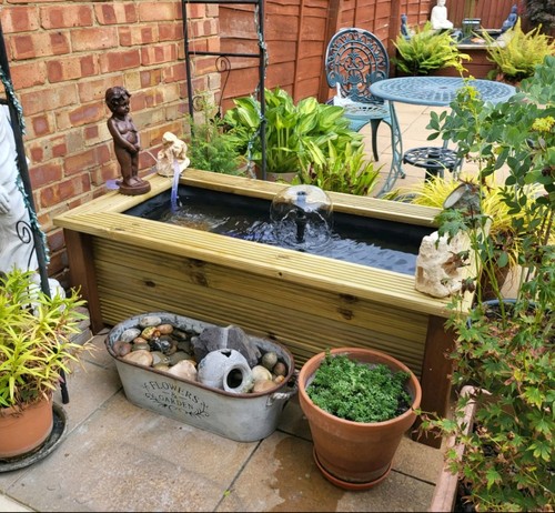 Rectangular pond raised - pond, water