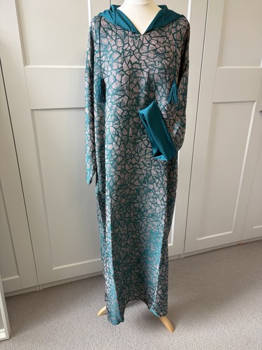 Women blue moroccan silky - moroccan,