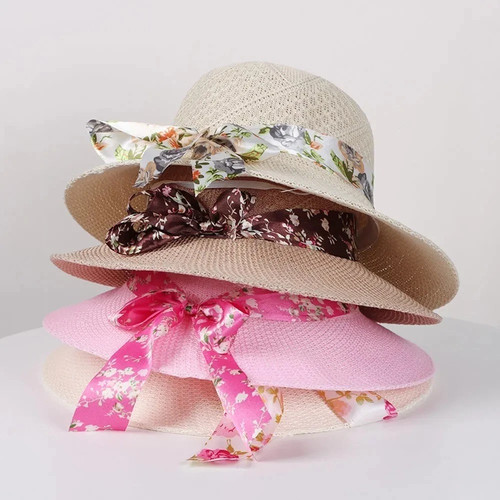 Ladies wide brim straw - wide, sun
