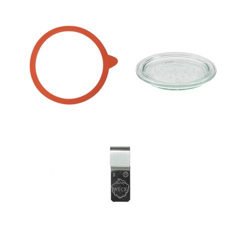 Weck lids seals clips - lids,, seals,